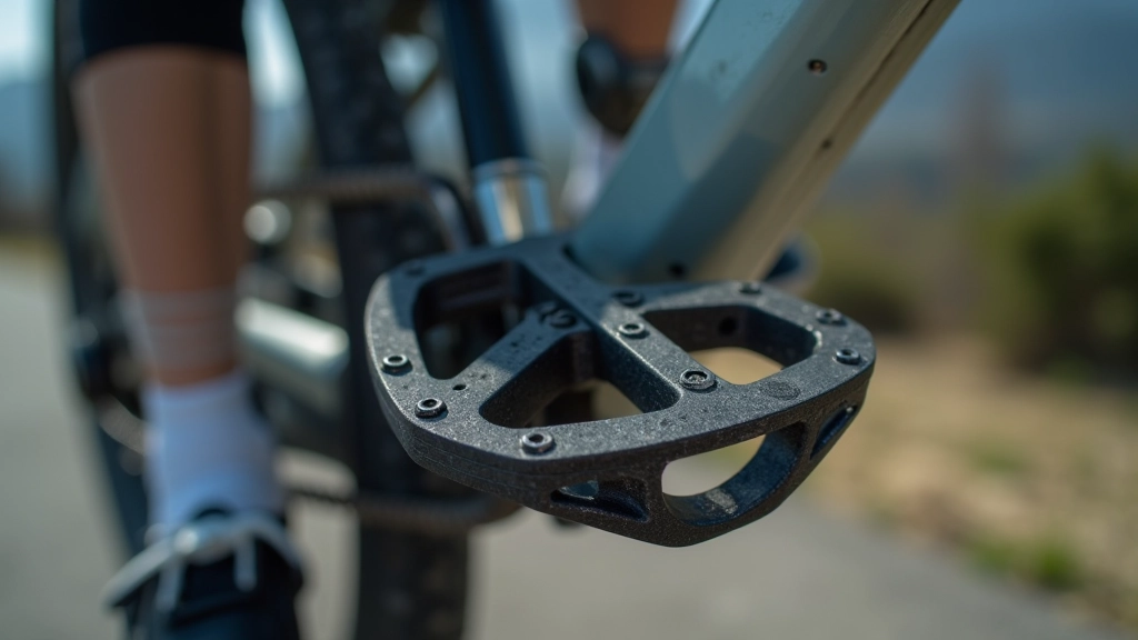 Dviračio pedalų artimas vaizdas — platforma su užspaudimo dalimi ir atpalaidavimo mechanizmu